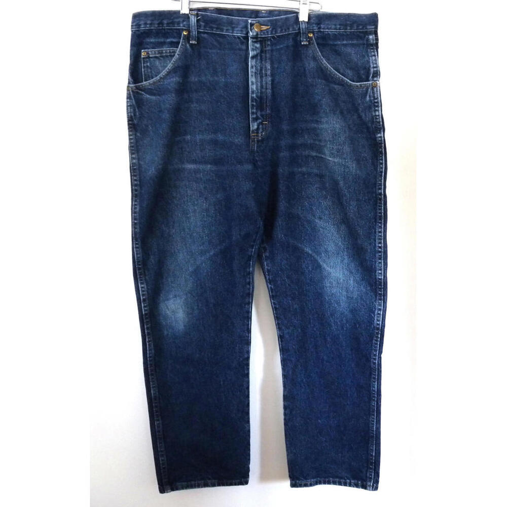 Wrangler Mens Regular Fit 40x30 965t 1mr Straight Leg Dark Wash Denim Jeans
